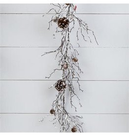 7F6470 Garland Snowy Twigs, cones