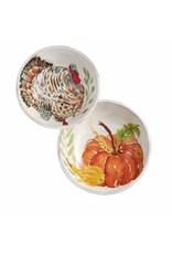 46000175 Fall  Enamel/ Mango Wd Bowl