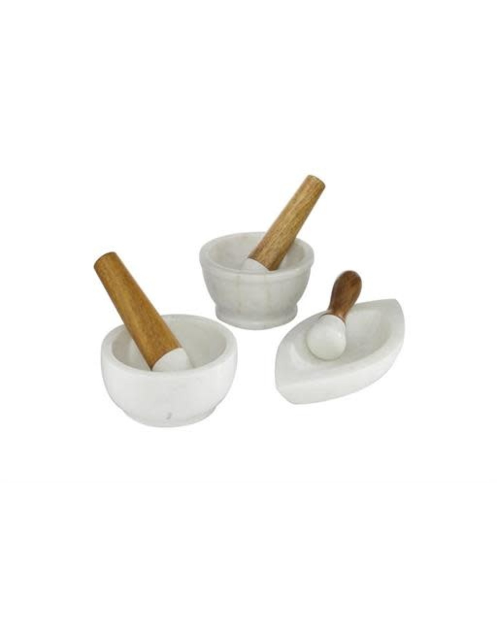 46788 Marble bowl with  Pestle 3 shapes