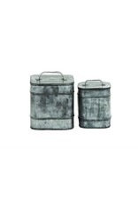 49123 Metal Sq Lidded Box