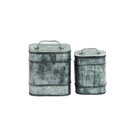 49123 Metal Sq Lidded Box