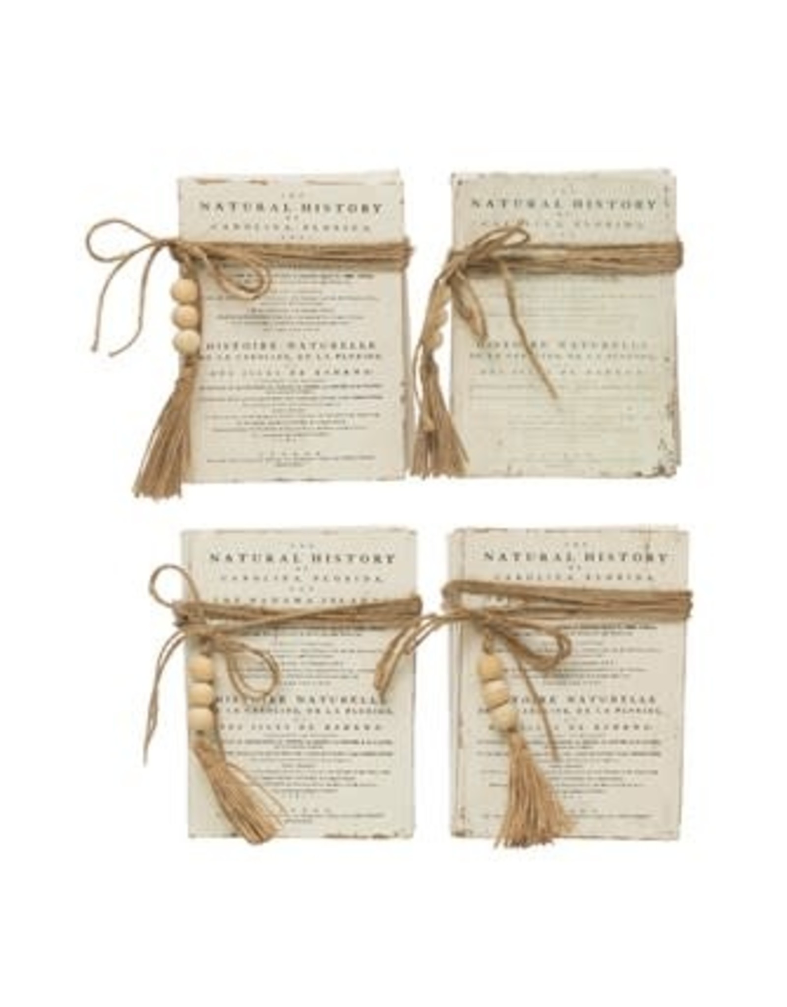 Wood Block Faux Books with Saying, 4 Styles EACH DF3338A