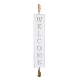 20573 White Washed Vert Welcome Sign