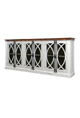 Com 38 6 Dr Glass Front Cabinet 99x18x43