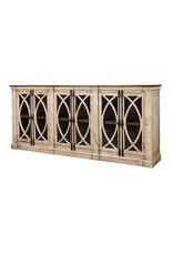 Com 38 6 Dr Glass Front Cabinet 99x18x43