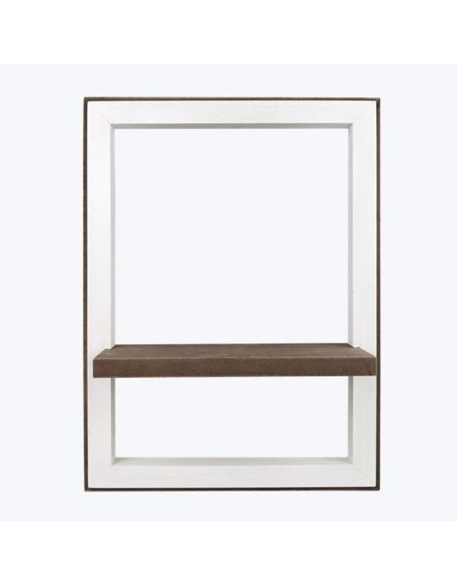 20889 WOOD FRAMED WALL SHELF