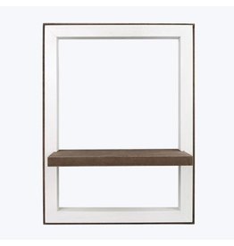 20889 WOOD FRAMED WALL SHELF