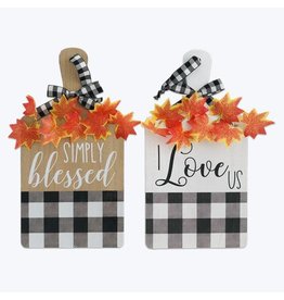 81083 BUFFALO PLAID SIGN 2 ASSORTED