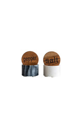DA9799A Salt or Pepper Container with Wood Lid, 2 Styles