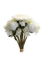 Peony and Hydrangea Bouquet 16.75"H Polyester