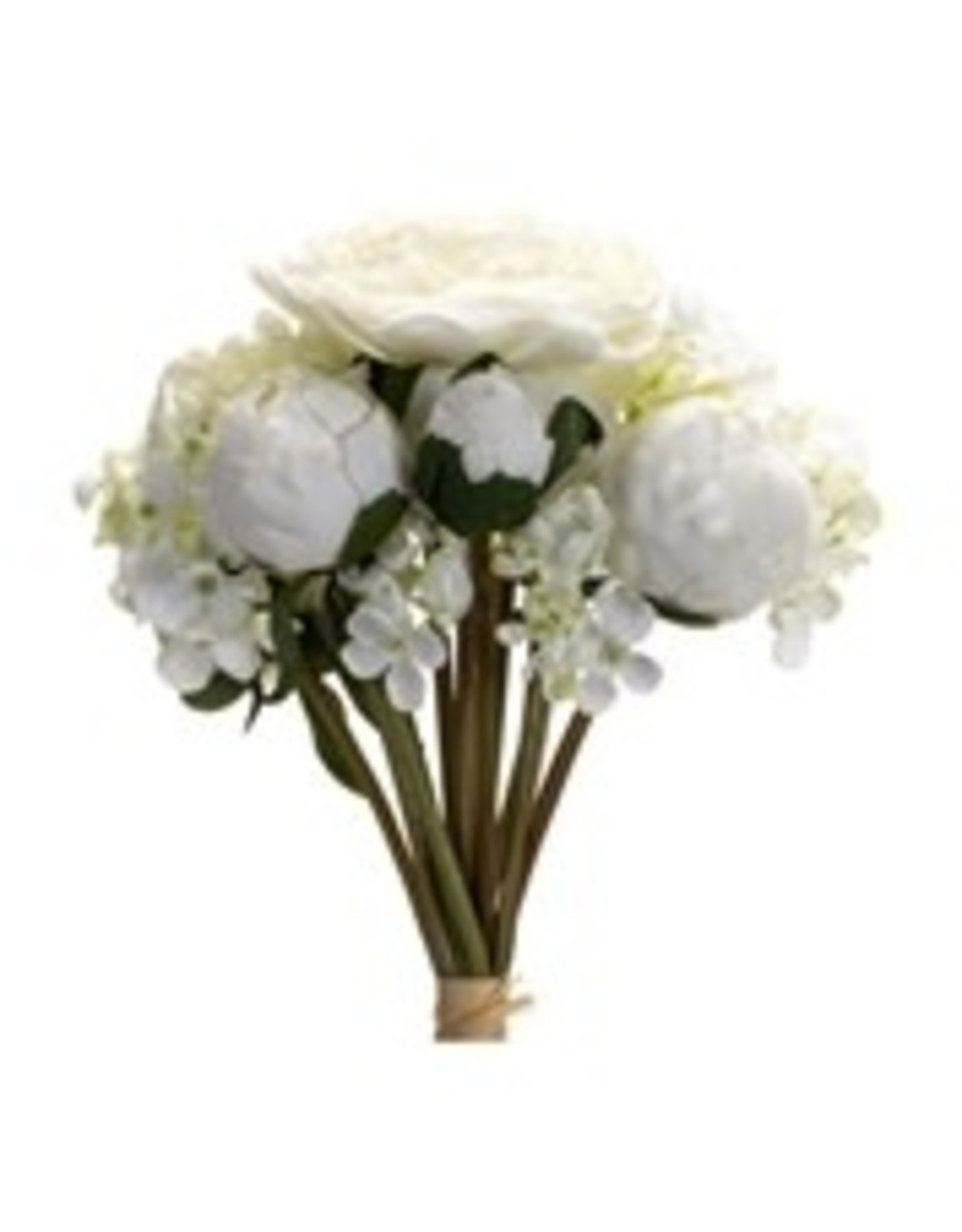 Peony and Hydrangea Bouquet 16.75"H Polyester