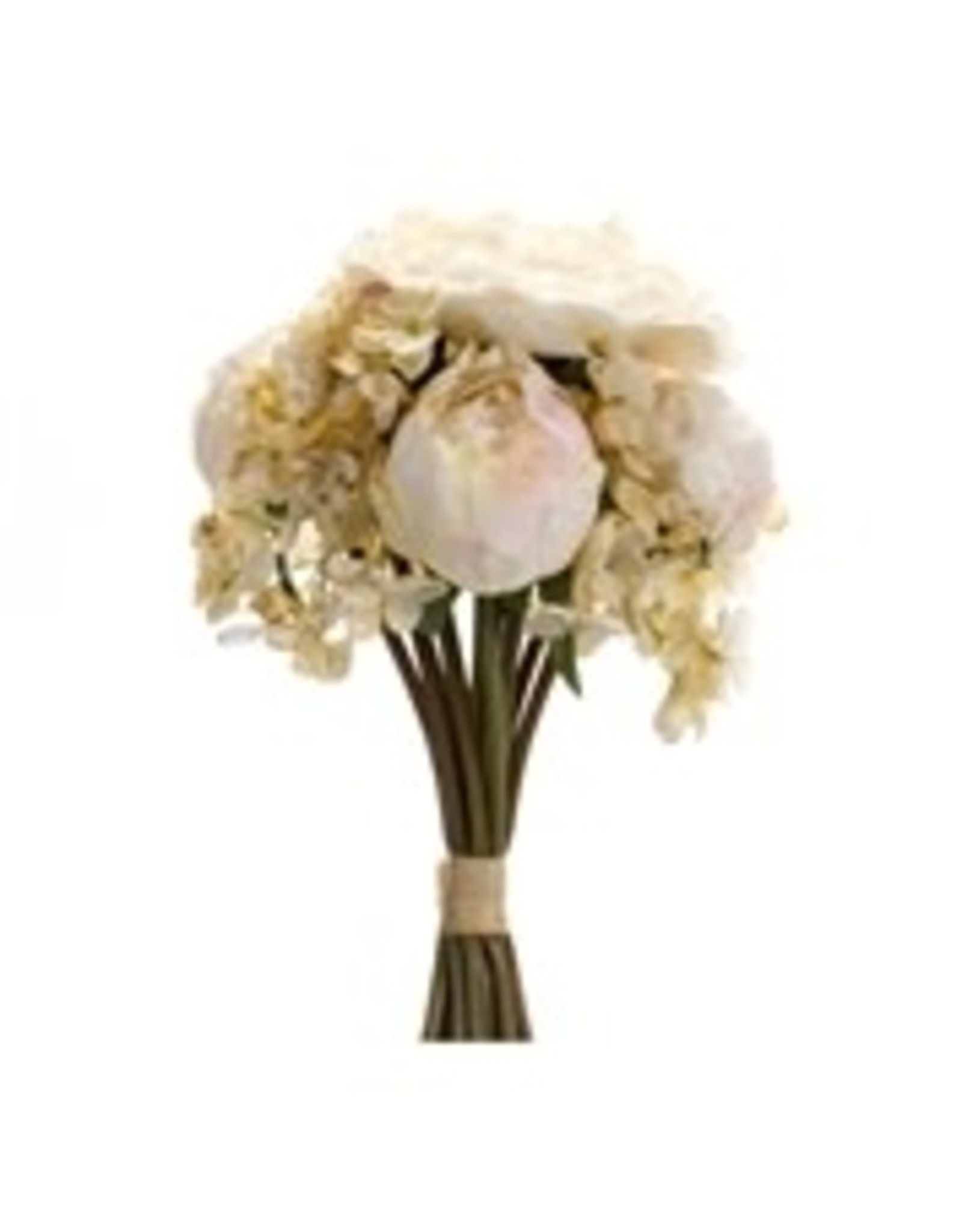 Peony and Hydrangea Bouquet 16.75"H Polyester