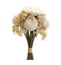 Peony and Hydrangea Bouquet 16.75"H Polyester