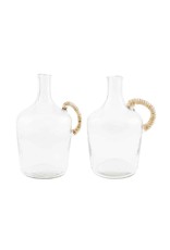 40490001 Glass Jug w/ Wicker Handle