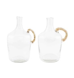 40490001 Glass Jug w/ Wicker Handle