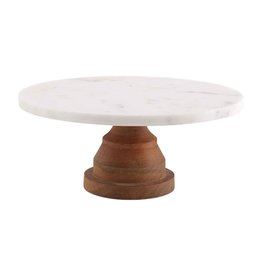 41320022 Marble Wood Pedestal