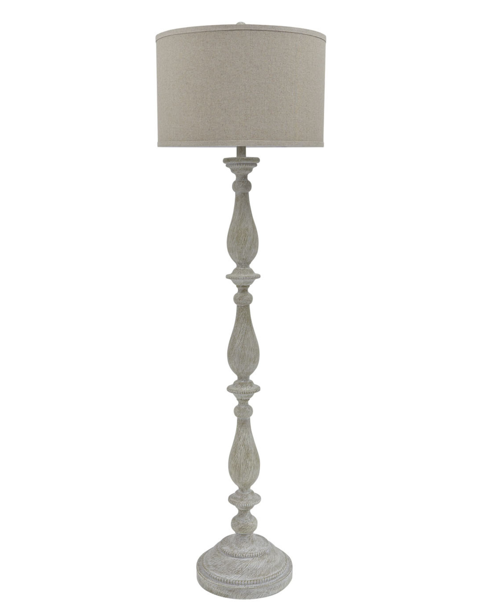 Whitewash Floor Lamp 18" x18" x 61.13"H L235341
