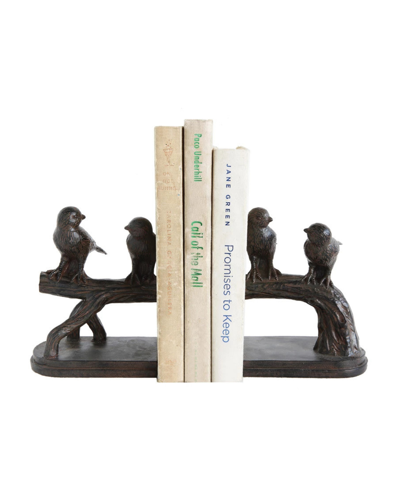 DA7559 5L x 41/4 W Resin Bird on Branch Bookends (SET)
