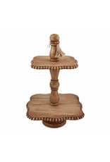 40460005 Wood Beaded Tier Server