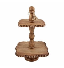 40460005 Wood Beaded Tier Server