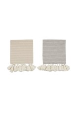 41000097 Stripe Tassel Throw