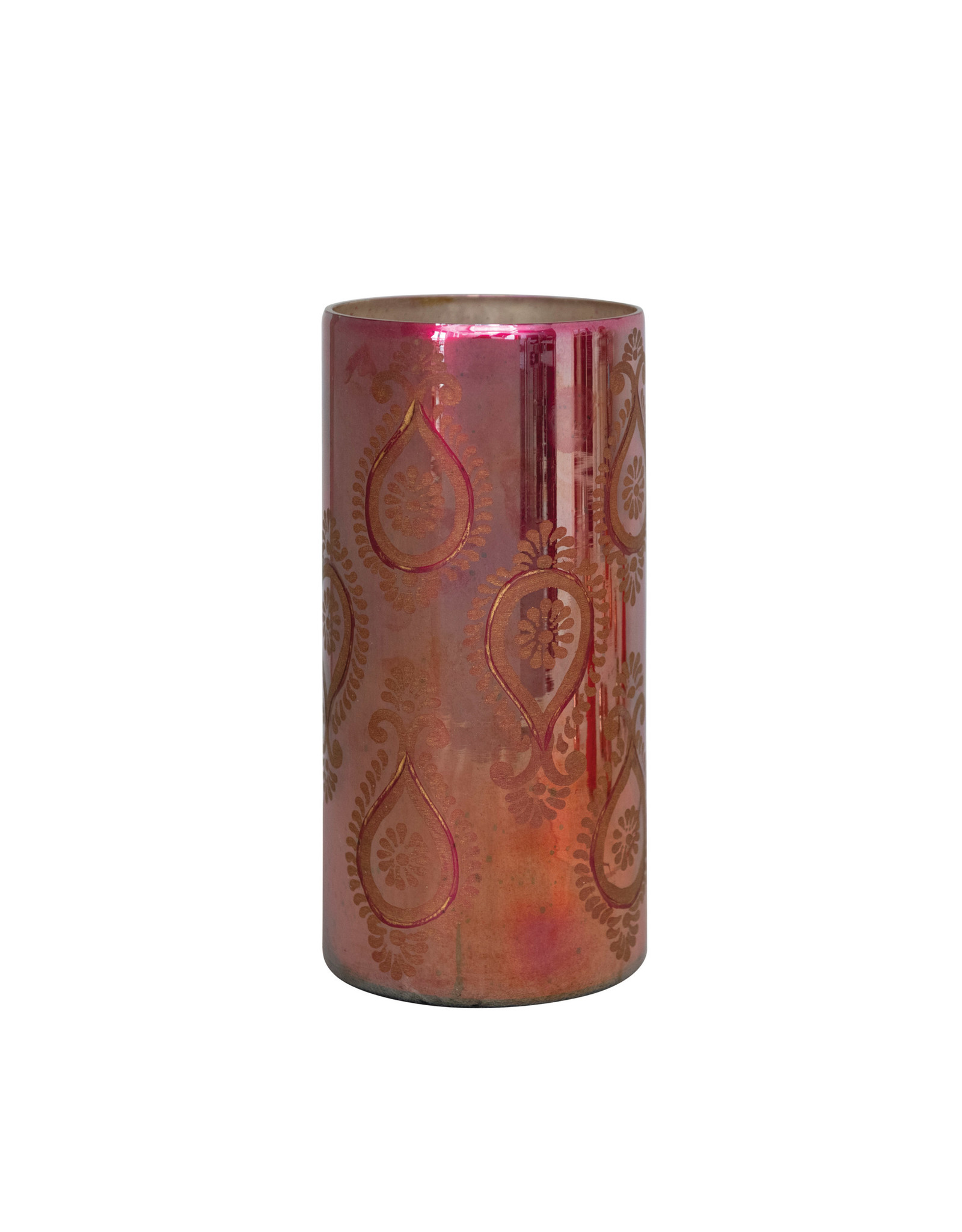 XS1855 Etched Mercury Glass Vase