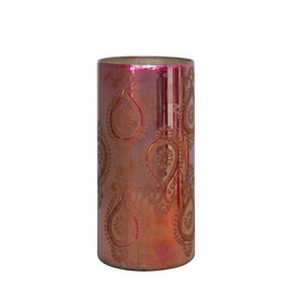 XS1855 Etched Mercury Glass Vase