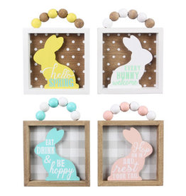 71622 Wd Framed Rabbit Sign 4 styles