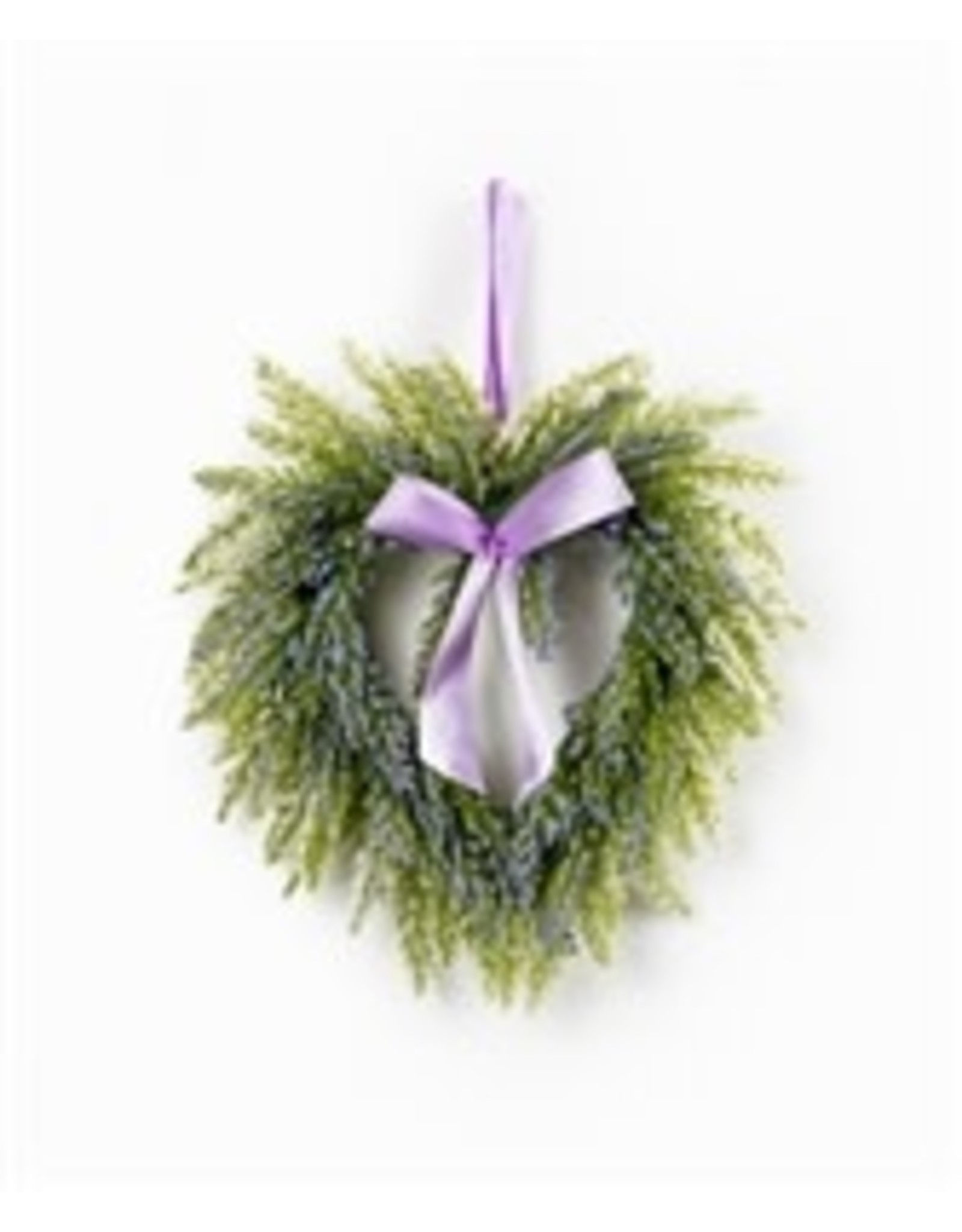 75574 10" Lavender Heart Wreath