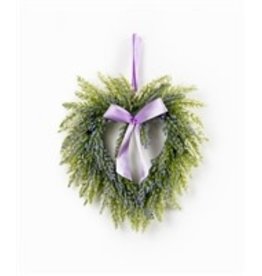 75574 10" Lavender Heart Wreath