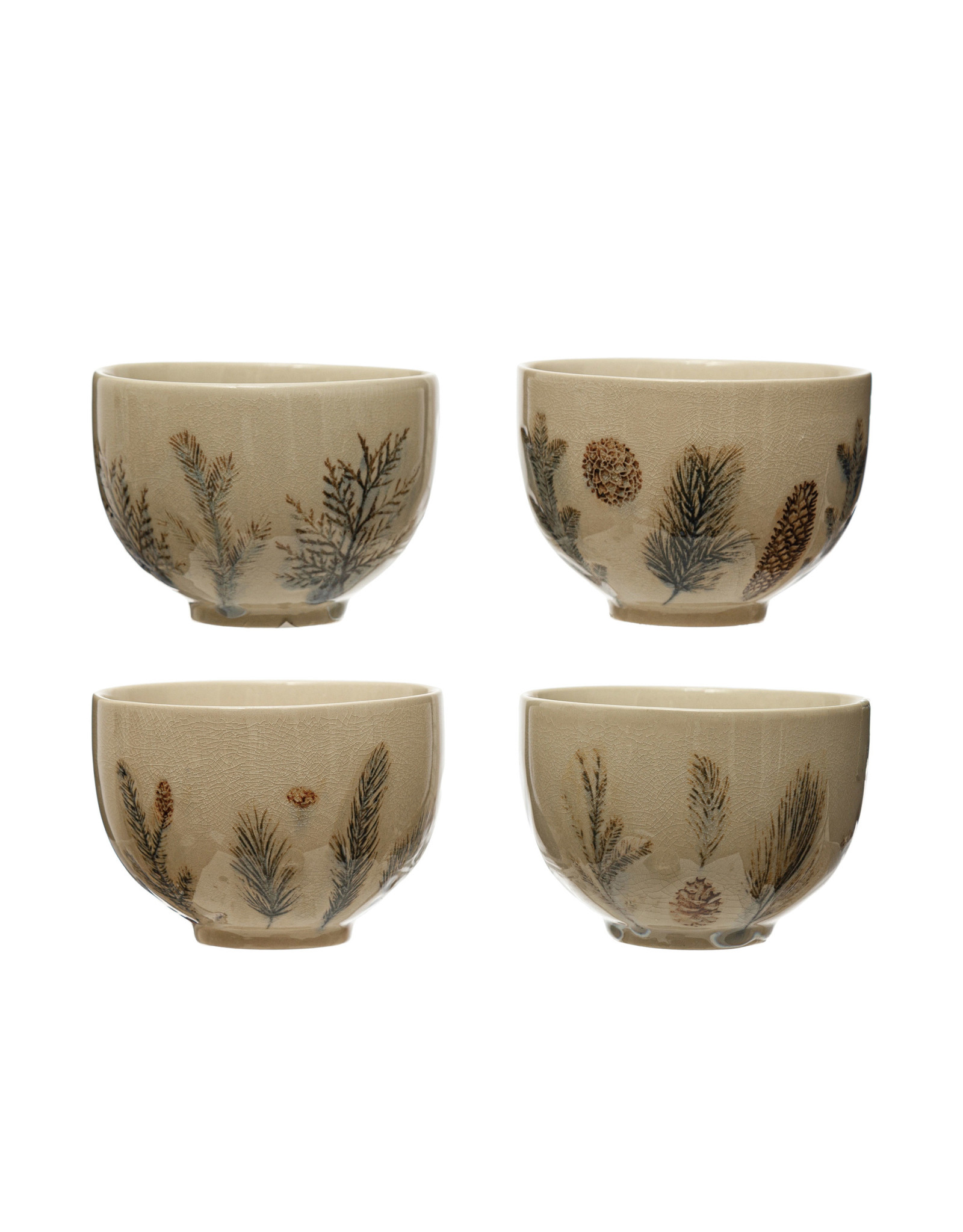 XS0791A Debossed Stoneware Bowl, 4 Styles