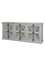 Com 38 6 Dr Glass Front Cabinet 99x18x43