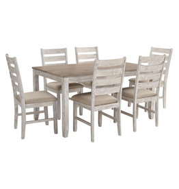 D394-425 Dining Room Table SET/7 TBL:36" W x 60" D x 30" H