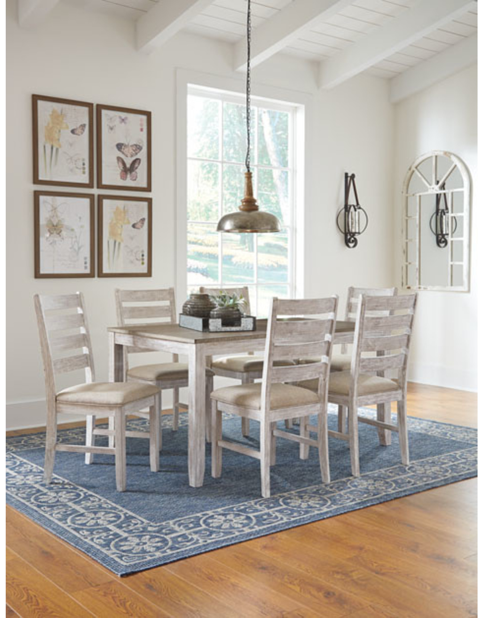 D394-425 Dining Room Table SET/7 TBL:36" W x 60" D x 30" H