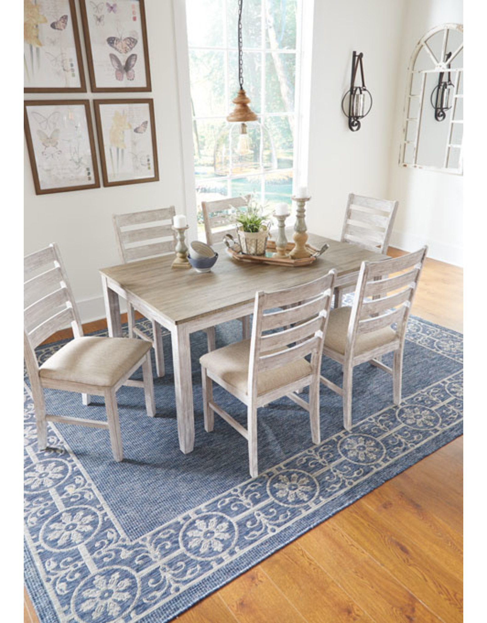 D394-425 Dining Room Table SET/7 TBL:36" W x 60" D x 30" H