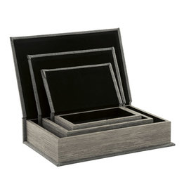 Book box, grey, small: 8.27" W x 5.1" D x 1.2" H, Joyce