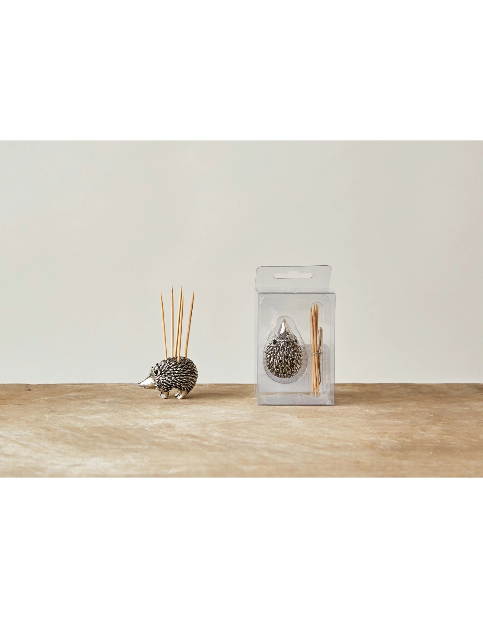 Pewter Hedgehog Toothpick Holder DA7183