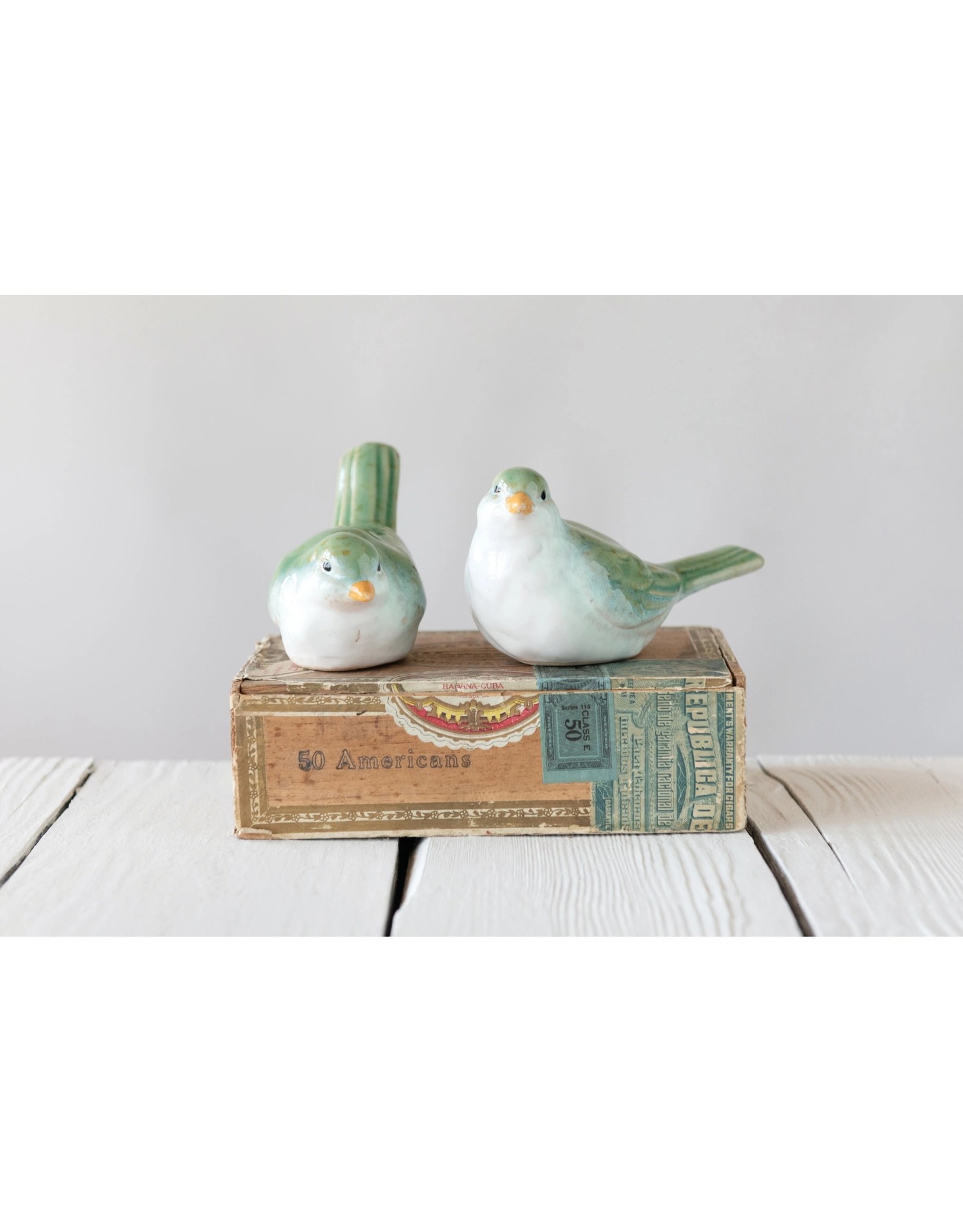 DF2759A Stoneware Bird Green