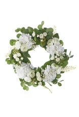 W4102117 24" hydragea/Ranunculus Wreath