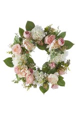 W4202061 24" Rose/Hydrangea Wreath