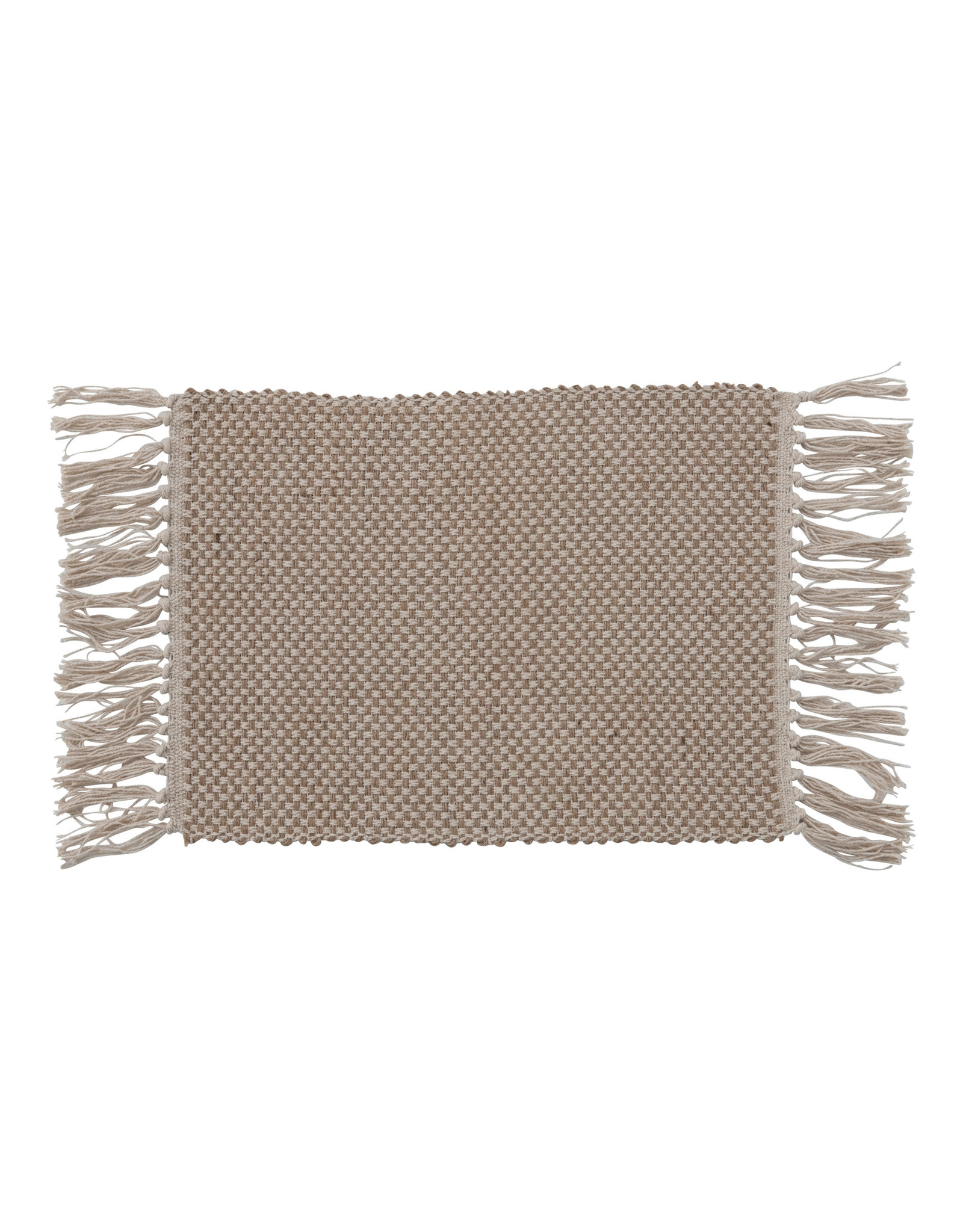 DF5656 Woven Jute and Cotton Placemat with Fringe
