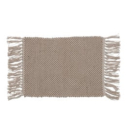 DF5656 Woven Jute and Cotton Placemat with Fringe