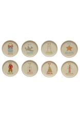XS1353A  5" Rnd Stoneware Plate 8 styles