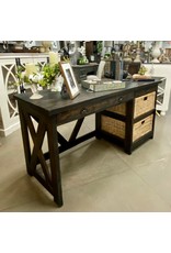 TAB352 Home Office 2Drw w baskets 60.2x22x29.8"H