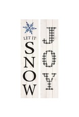 YPNL0022 47" Porch Leaner Reversible Sign Joy or Let It Snow