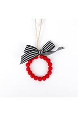 75433 Wd Ornament w/beads Wreath