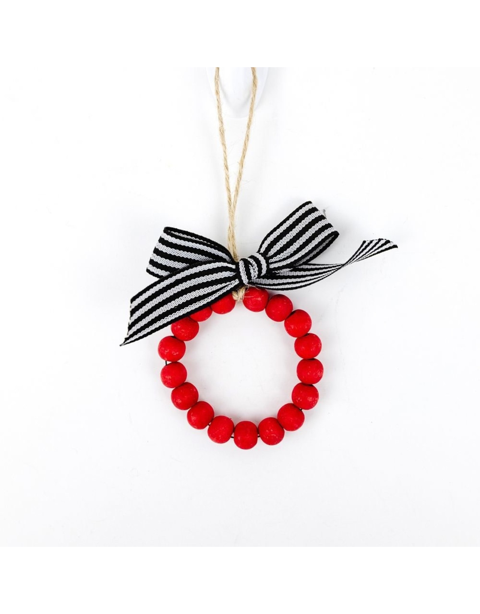 75433 Wd Ornament w/beads Wreath
