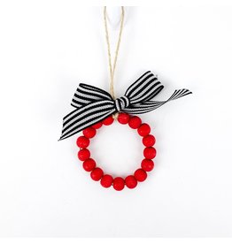 75433 Wd Ornament w/beads Wreath