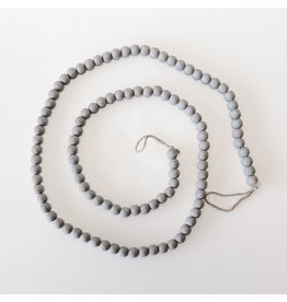 15107 60 x 5 Wd Bead Garland Gray