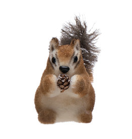 XM8154 Faux and Sisal Sitting Chipmunk with Acorn 7.75"